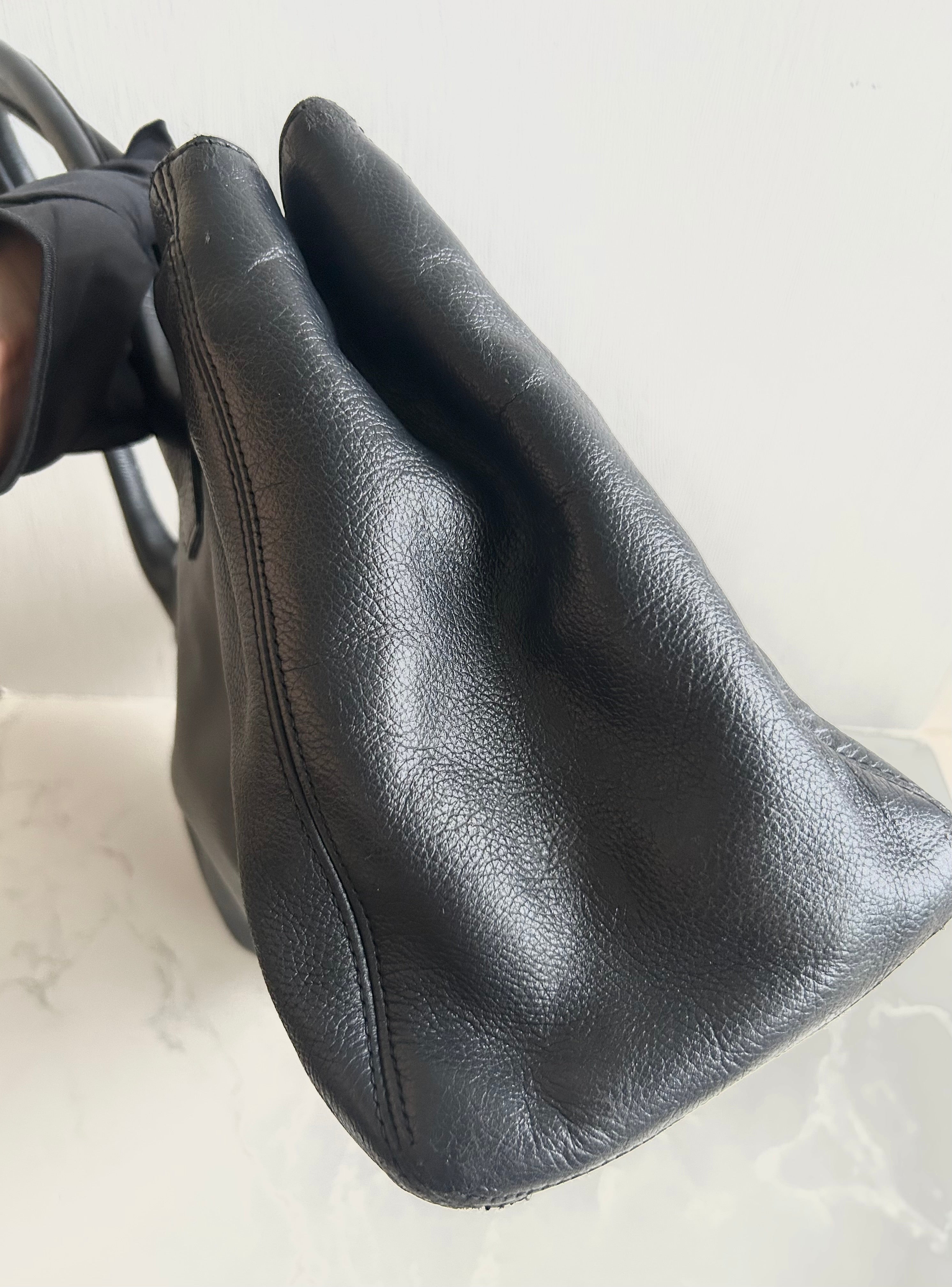 Chanel 復刻黑銀旋轉扣Executive Tote 托特包 單肩包 側背包 中古包