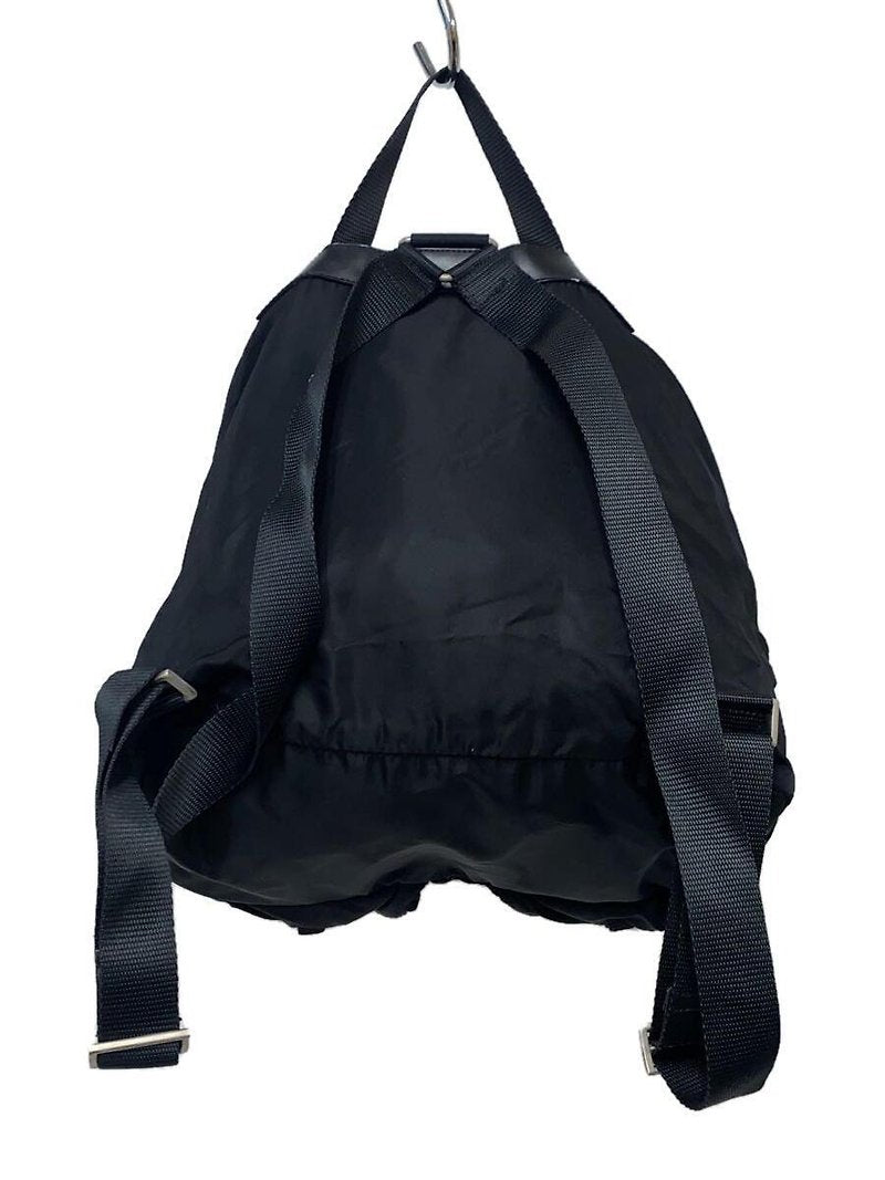 PRADA black silver triangle nylon men's and women's backpack/backpack/rucksack