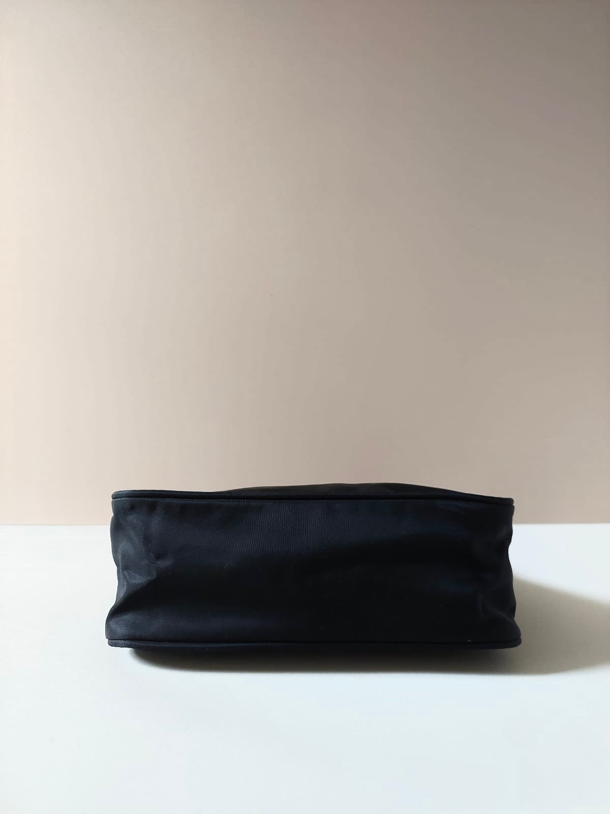 PRADA Black Silver Triangle Hobo Shoulder Bag/Underarm Bag/Side Bag
