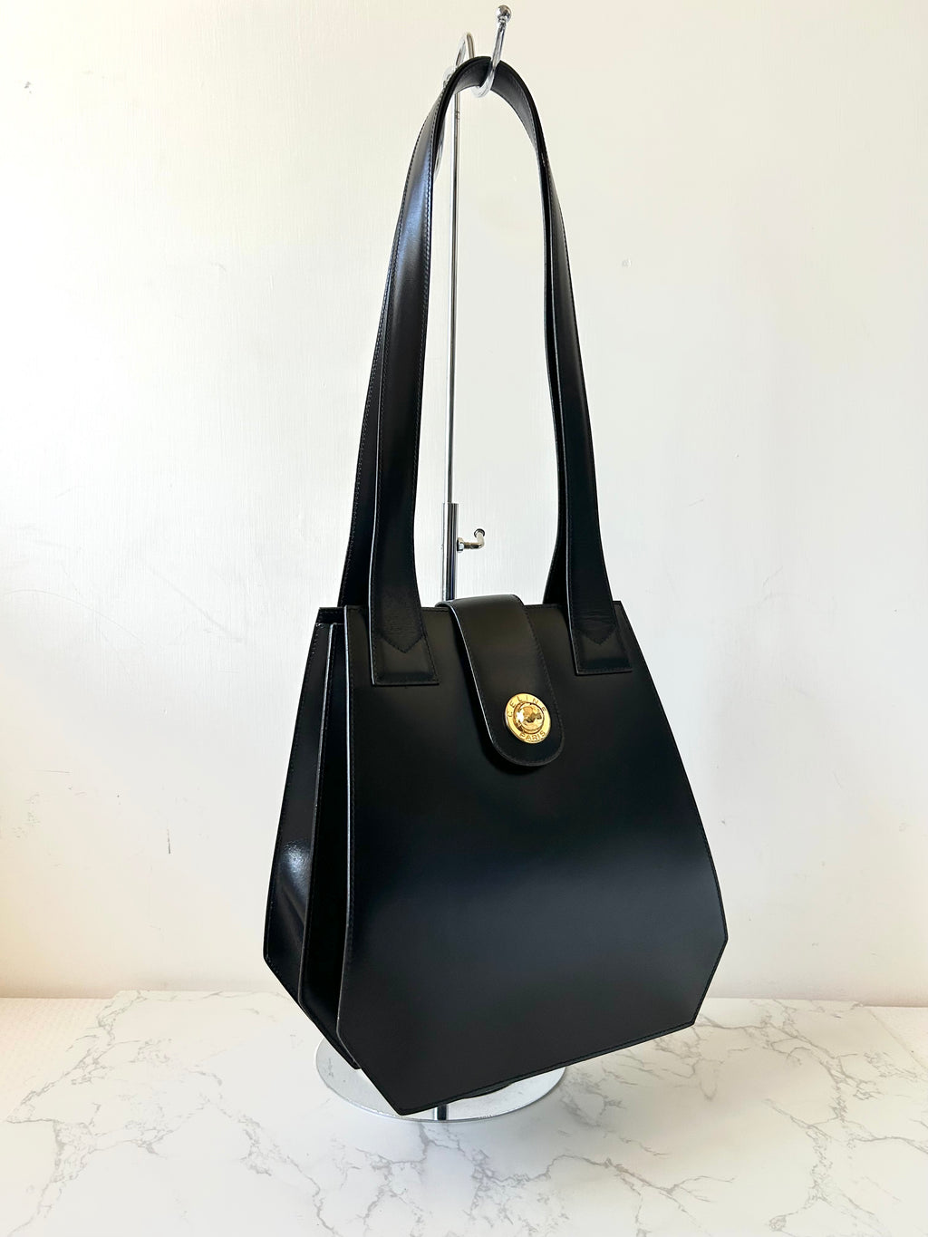 CELINE 稀有黑金色星球托特風琴包/側背包