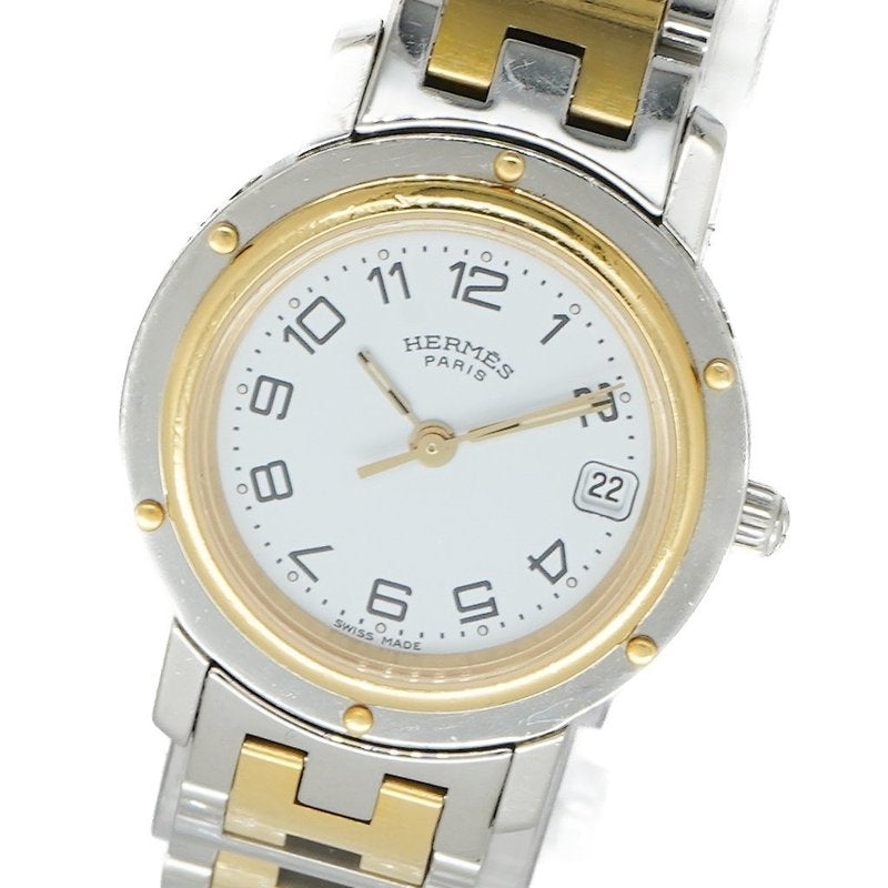HERMES Clipper 金銀色H扣鏈帶男女裝手錶腕錶