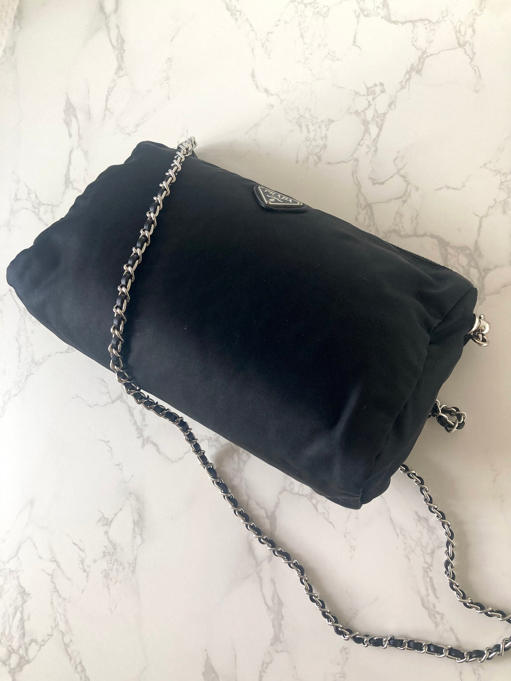 PRADA Tessuto Nylon Black Mini Two-way Crossbody / Pouch Bag
