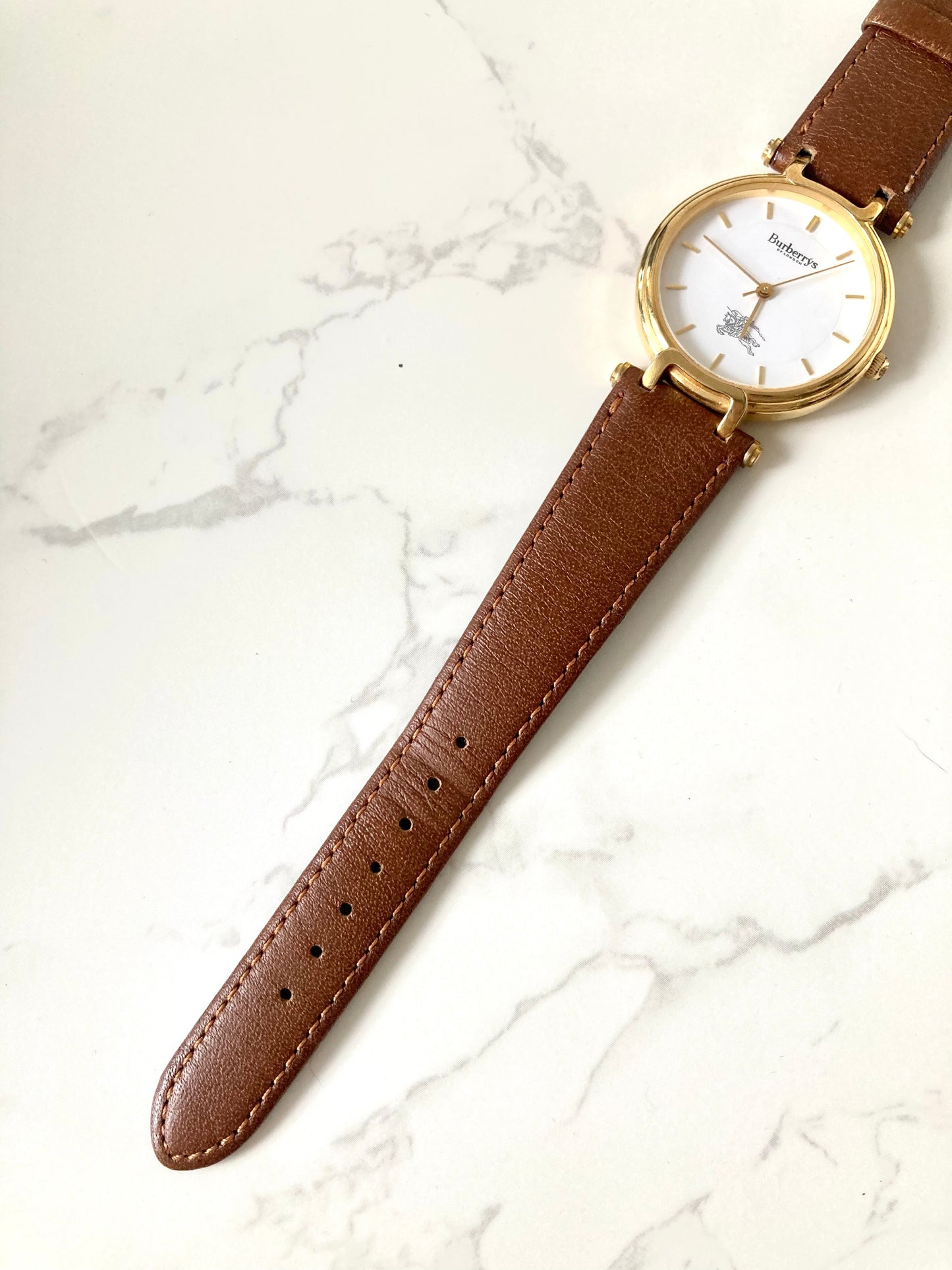 BURBERRYS Horse Carriage Classic Brown Leather Unisex Watch