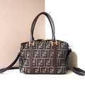 Fendi Zucca Vintage Boston Two-Way Crossbody/Shoulder Bag