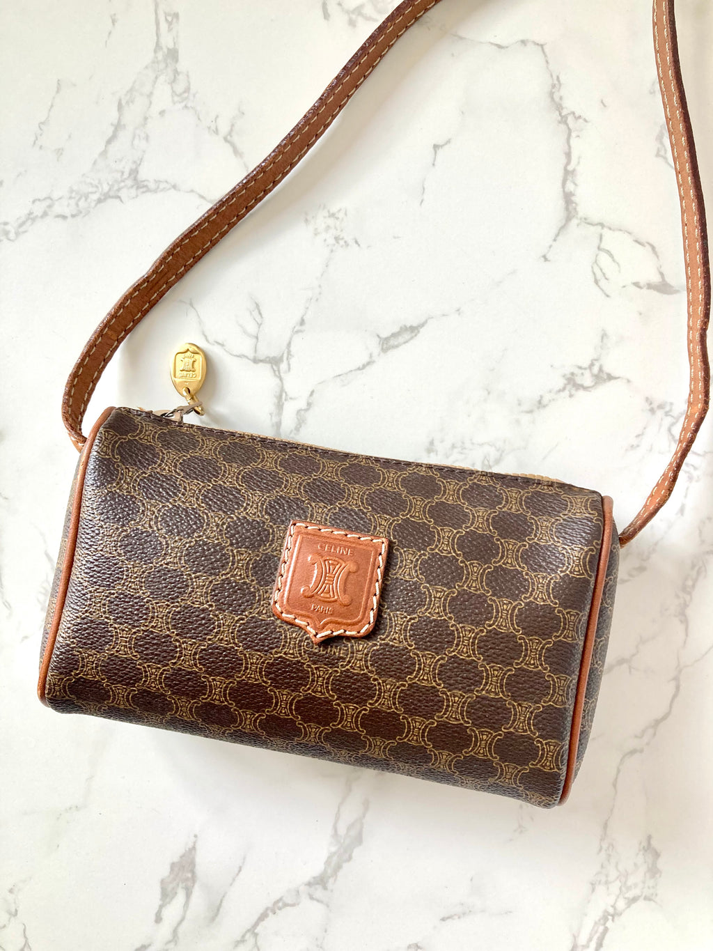 CELINE Rare Macadam Monogram Mini Crossbody