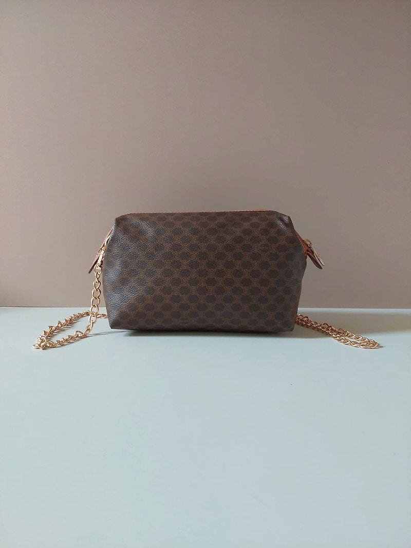 CELINE Medium Cloud Monogram Leather Side Bag/Messenger Bag/Clutch Bag