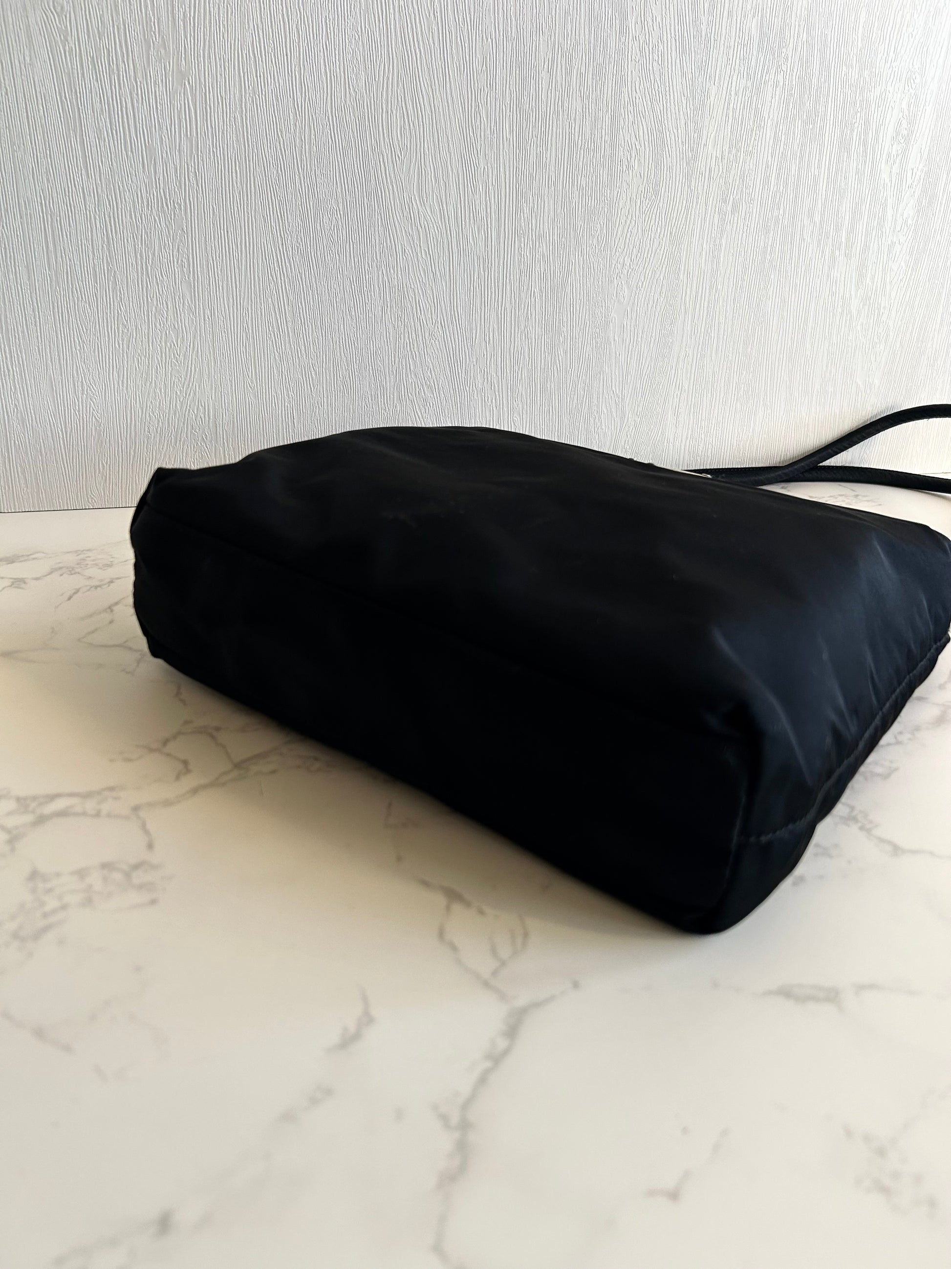【LA LUNE】Second-hand Prada black shoulder bag/small tote bag