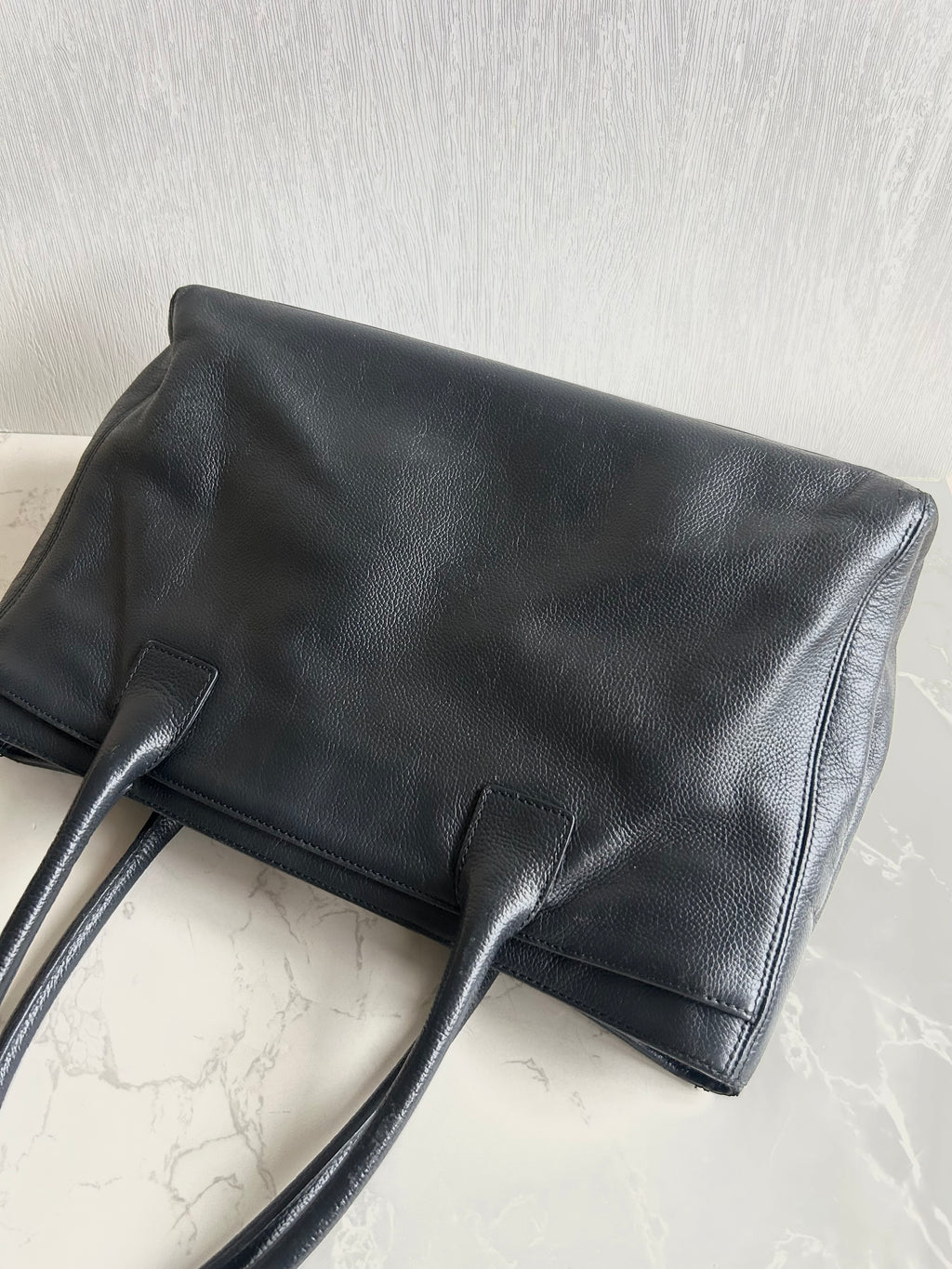 Chanel 復刻黑銀旋轉扣Executive Tote 托特包 單肩包 側背包 中古包