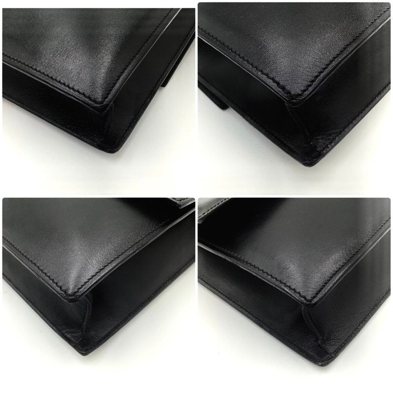 CELINE black gold ring envelope box small clutch/side bag/crossbody bag