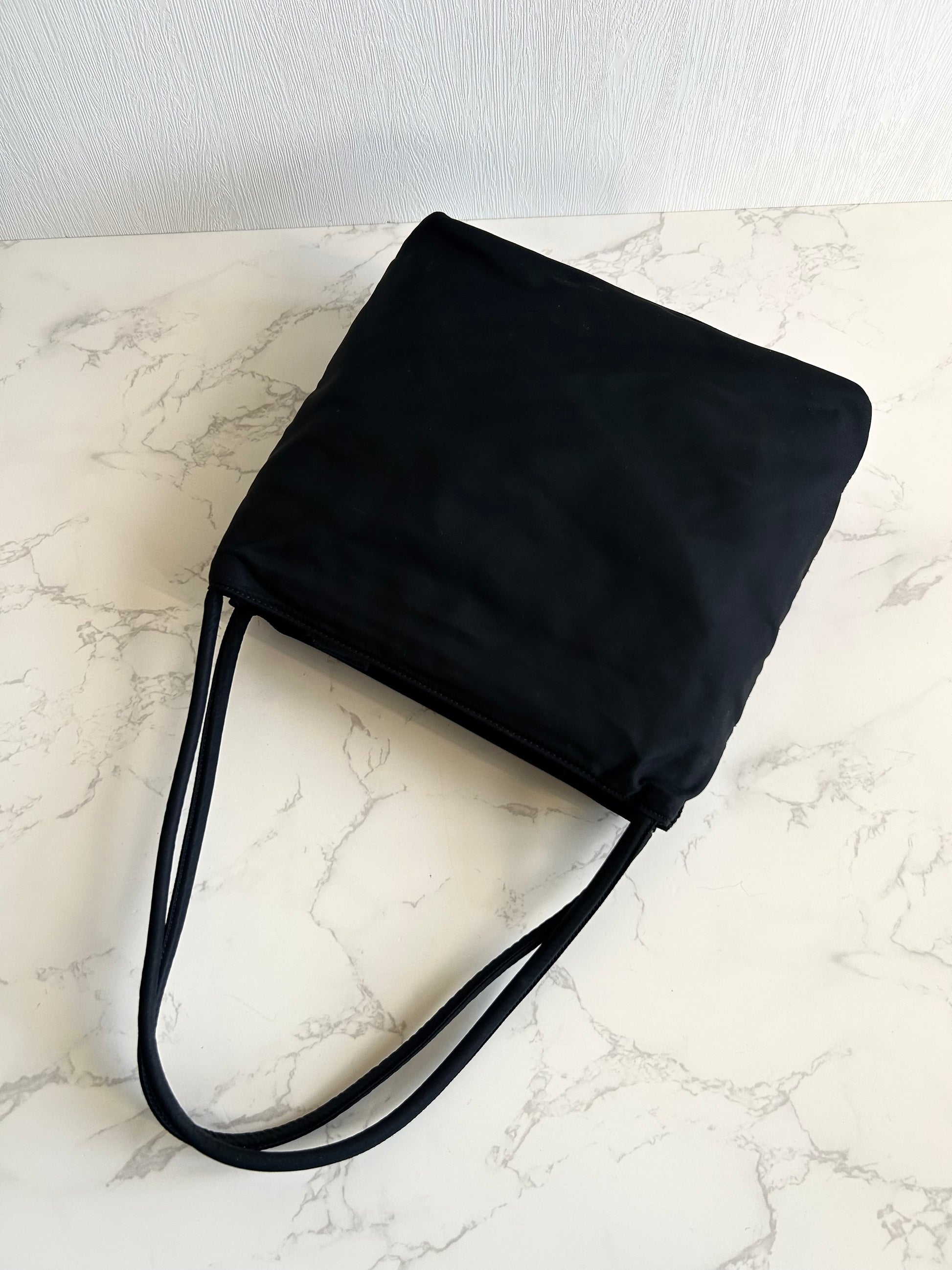 【LA LUNE】Second-hand Prada black shoulder bag/small tote bag