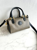 Rare vintage Fendi 80s-90s mini 16.5cm patchwork leather 2-way Boston bag crossbody bag shoulder bag