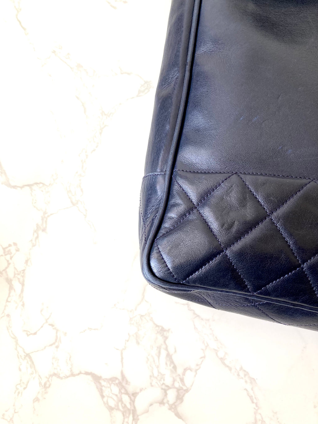 CHANEL Metalasse Black x Gold Chain Tote Bag