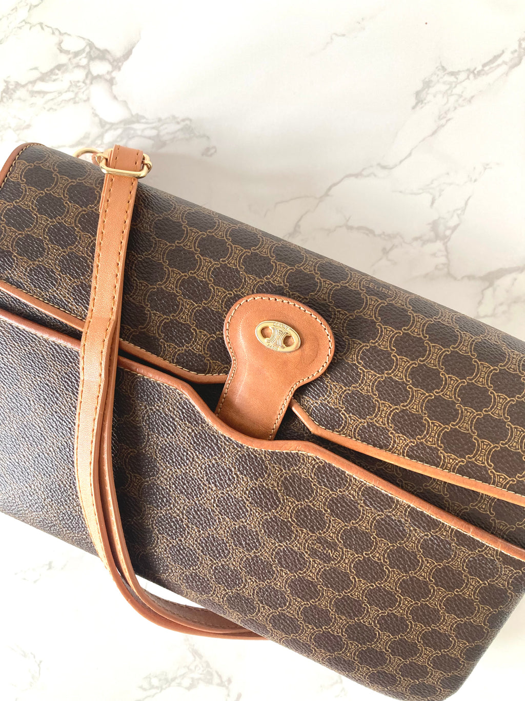 CELINE Rare Macadam Monogram Envelope Two-way Bag