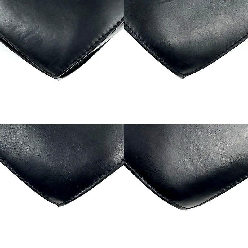 CELINE rare black gold ring leather French fry small bag / side backpack / oblique backpack