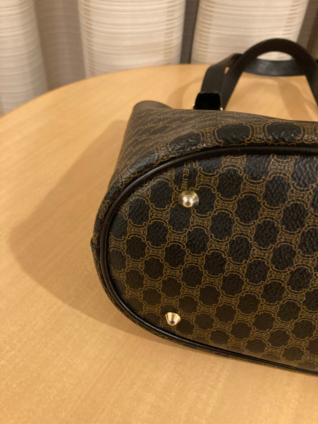 CELINE Black Macadam Small Tote