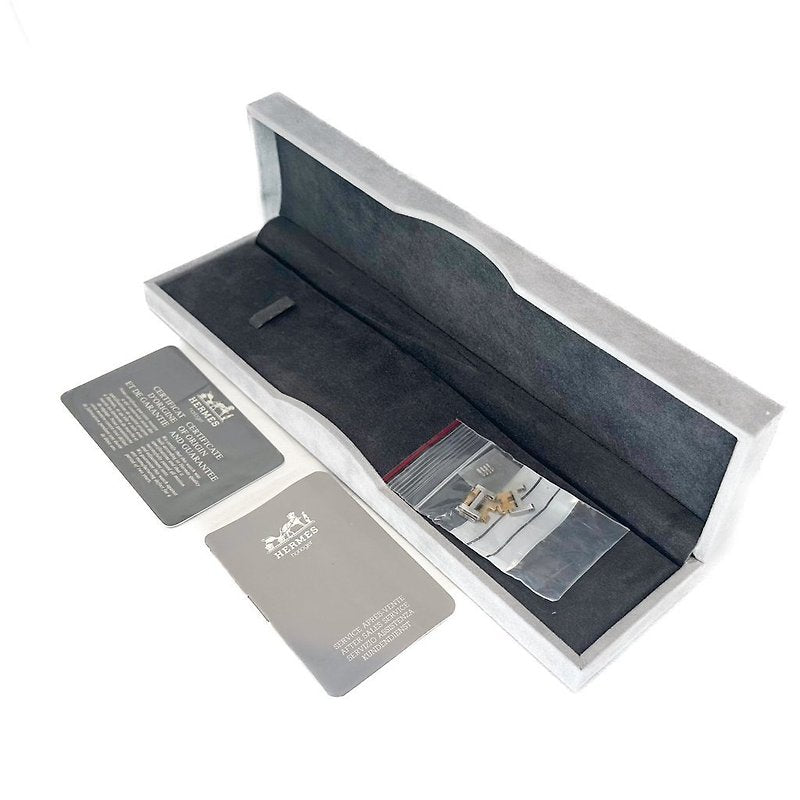 HERMES 全套連配件 - 稀有金銀色H扣鏈帶男女裝手錶腕錶