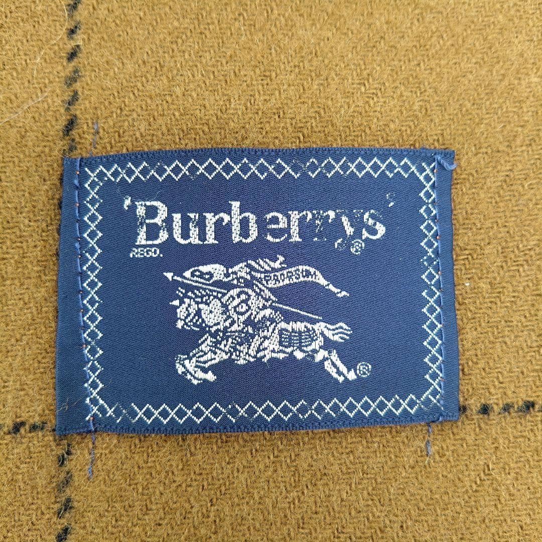 BURBERRYS 駝色幼格紋刺繡圍巾/頸巾· 新春禮品