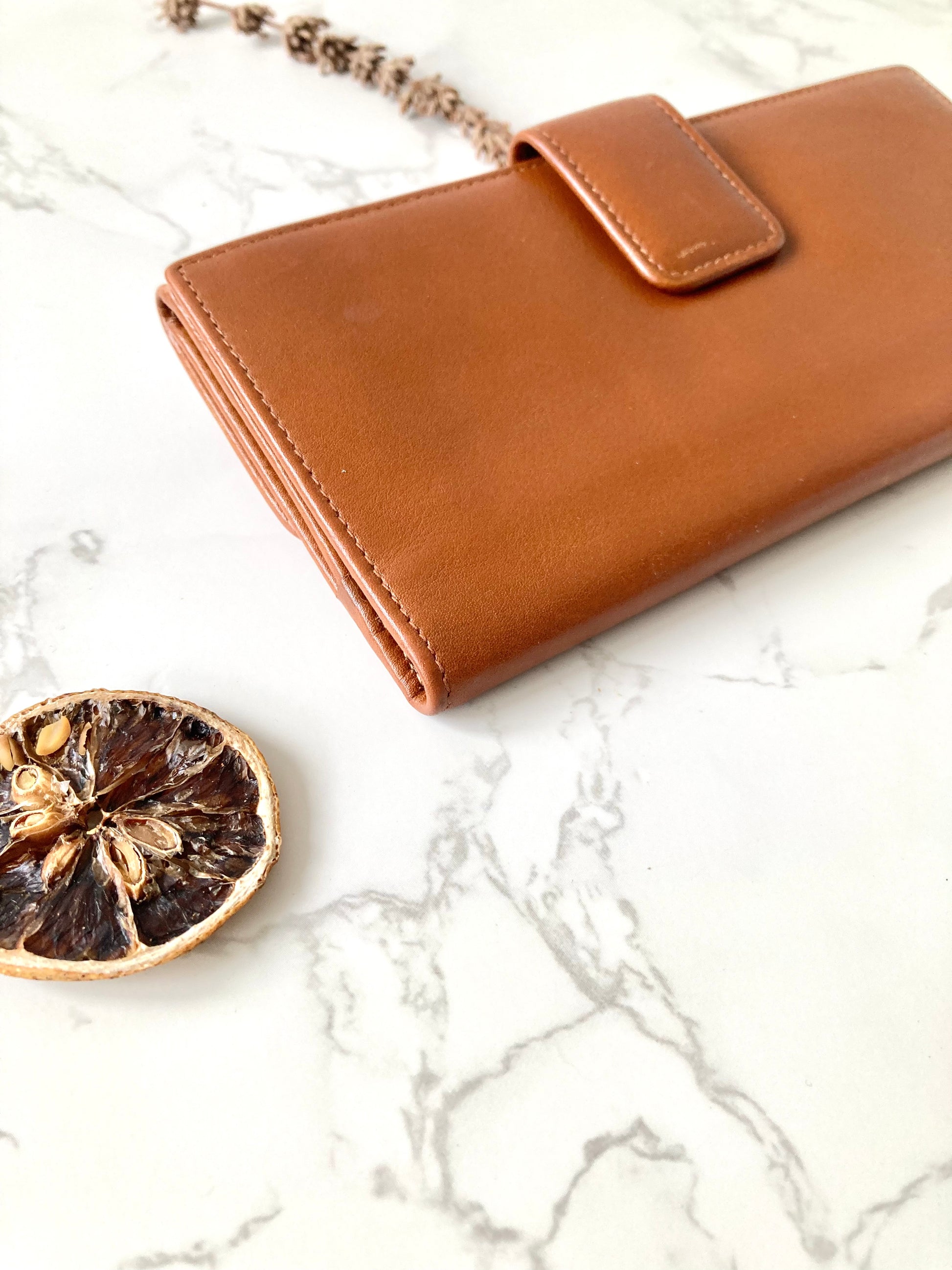 GUCCI Bamboo Caramel Brown Leather Long Bi-fold Wallet