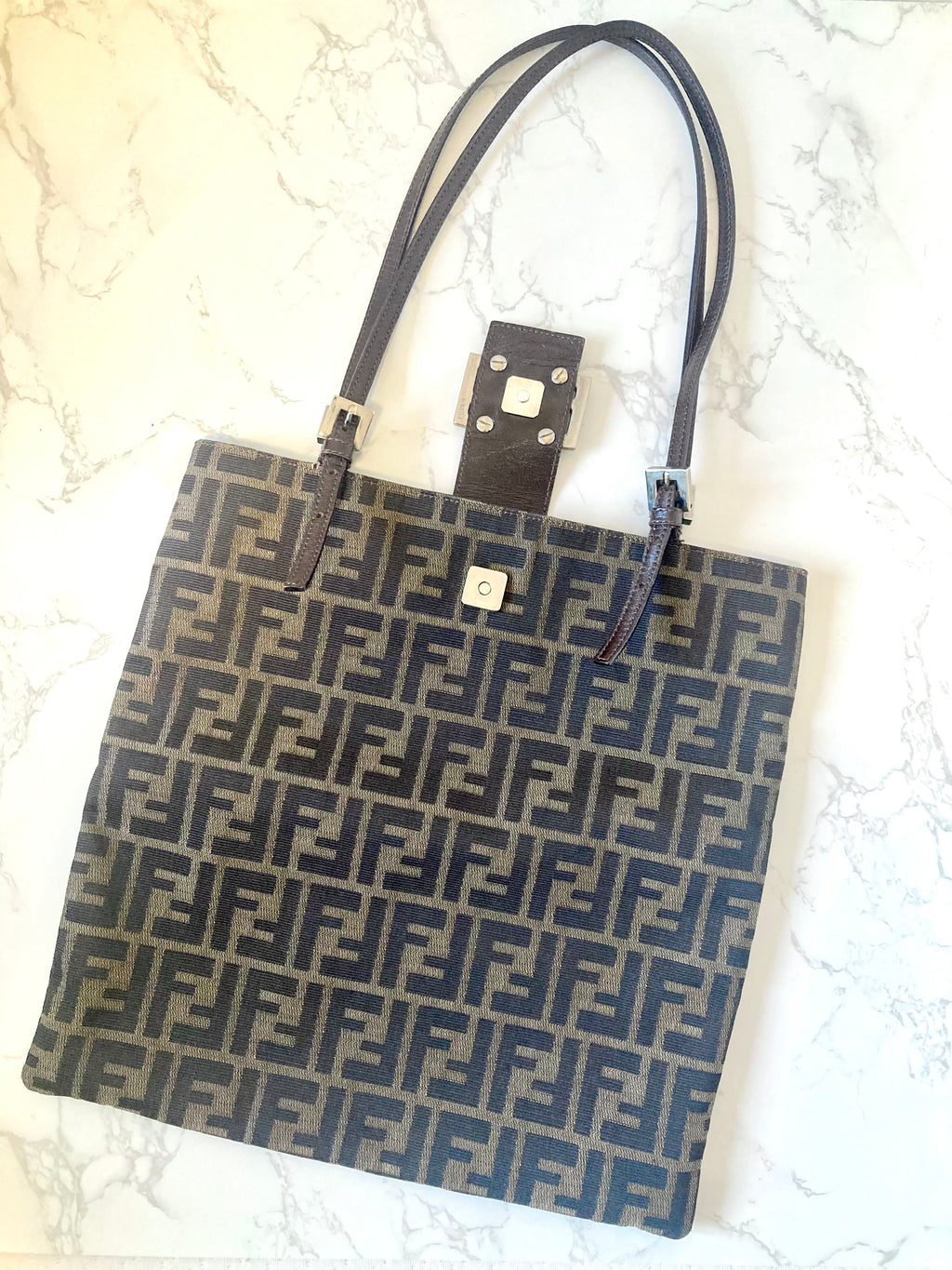 FENDI Rare Zucca Monogram Tote Bag