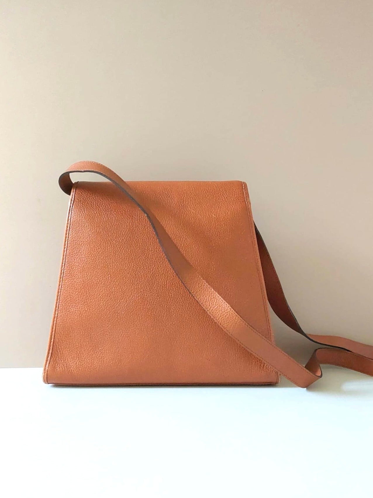 Yves Saint Laurent YSL Caramel Brown Embroidered Kelly Bag/Side Bag/Messenger Bag
