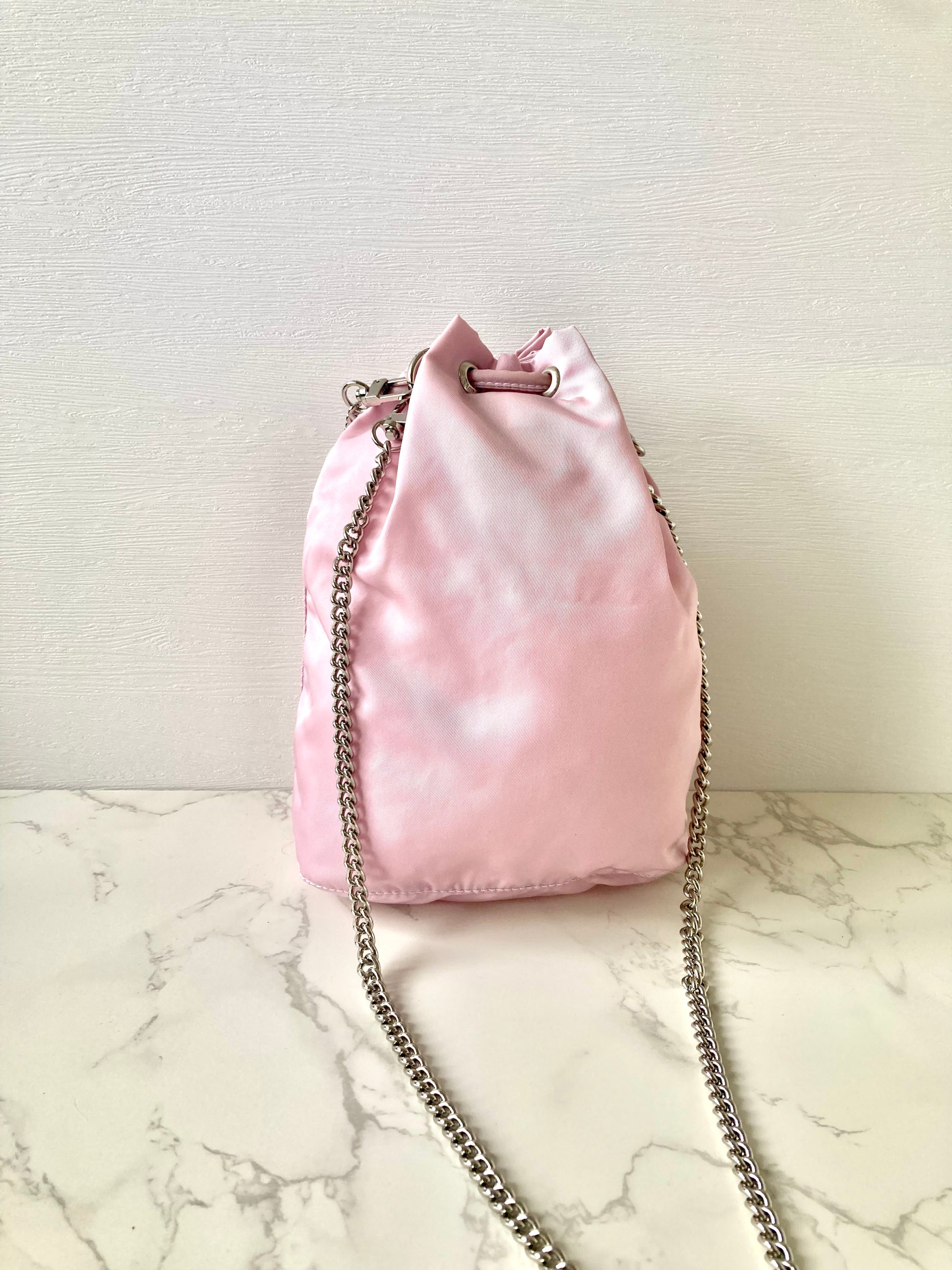 PRADA Parachute Chain PInk Mini Bucket (Add-on)