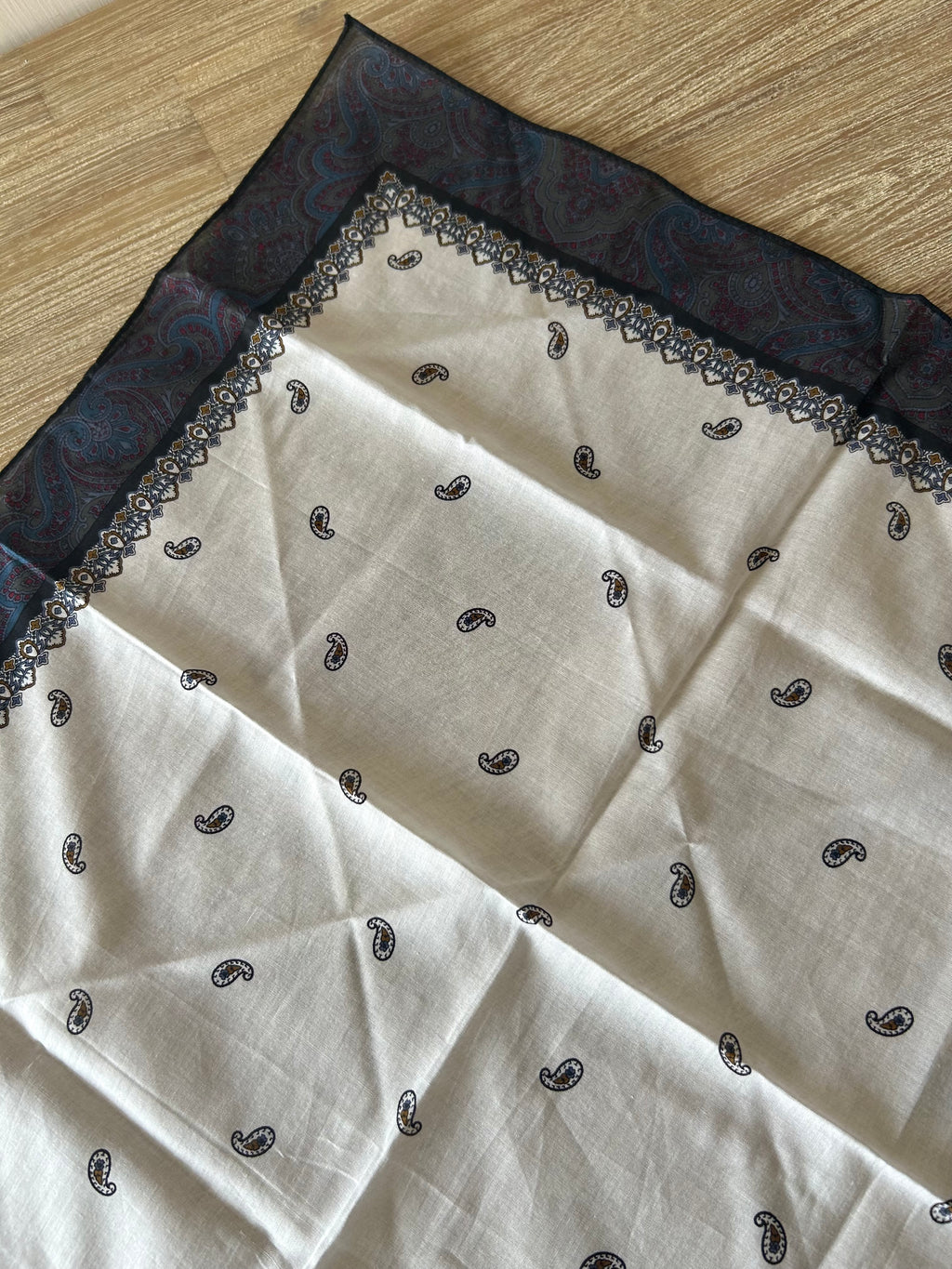 $38 Add-on-CHRISTIAN DIOR Cashew Flower Square Silk Scarf 46x46cm (Original Price $380)