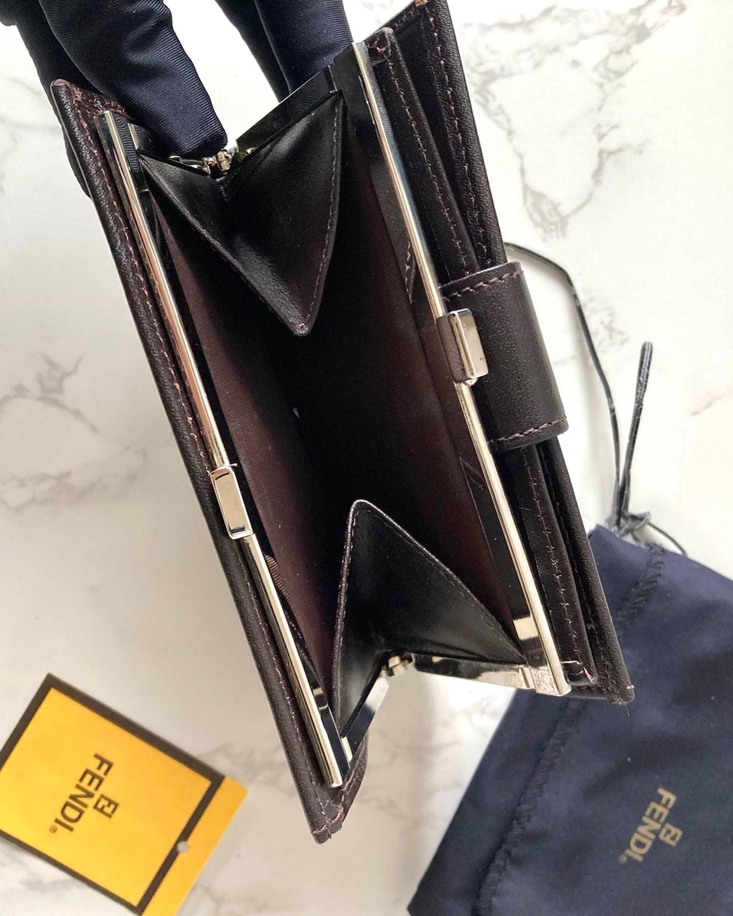 FENDI Zucca Monogram Compact Wallet