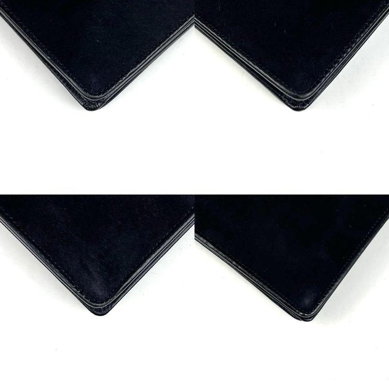 CELINE rare suede and cowhide Arc de Triomphe side bag / oblique bag