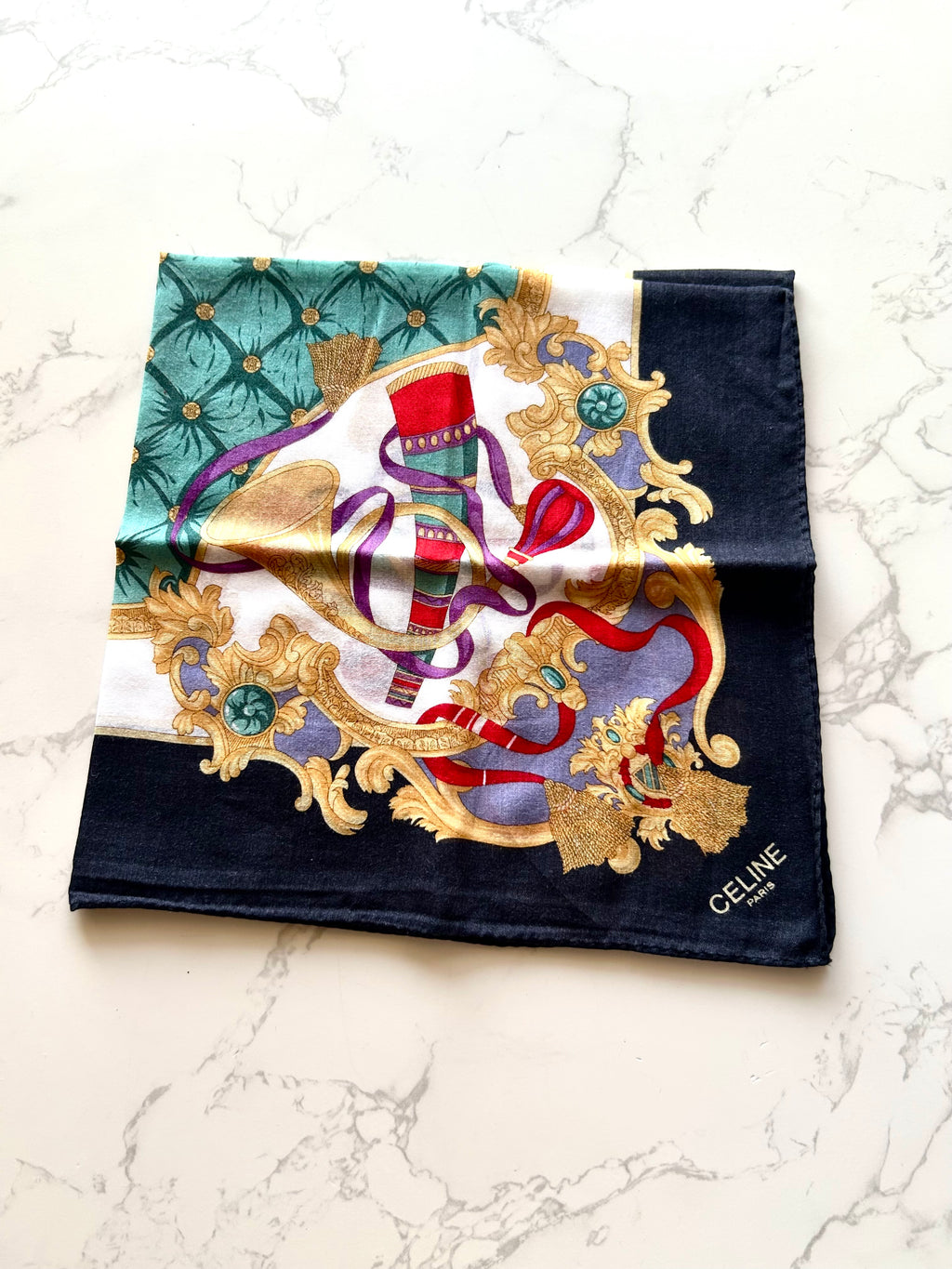 CELINE 中古方型絲巾（約46x46cm)（隨機款式）· 新春禮品