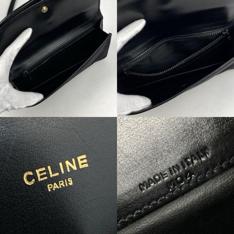 CELINE rare suede and cowhide Arc de Triomphe side bag / oblique bag