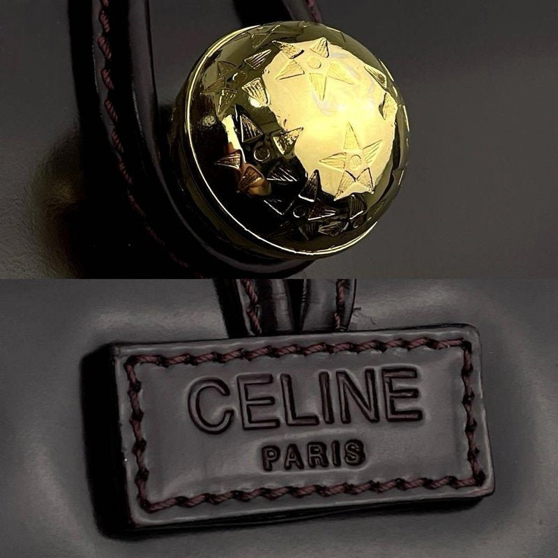 CELINE rare black and purple planet side bag / oblique bag