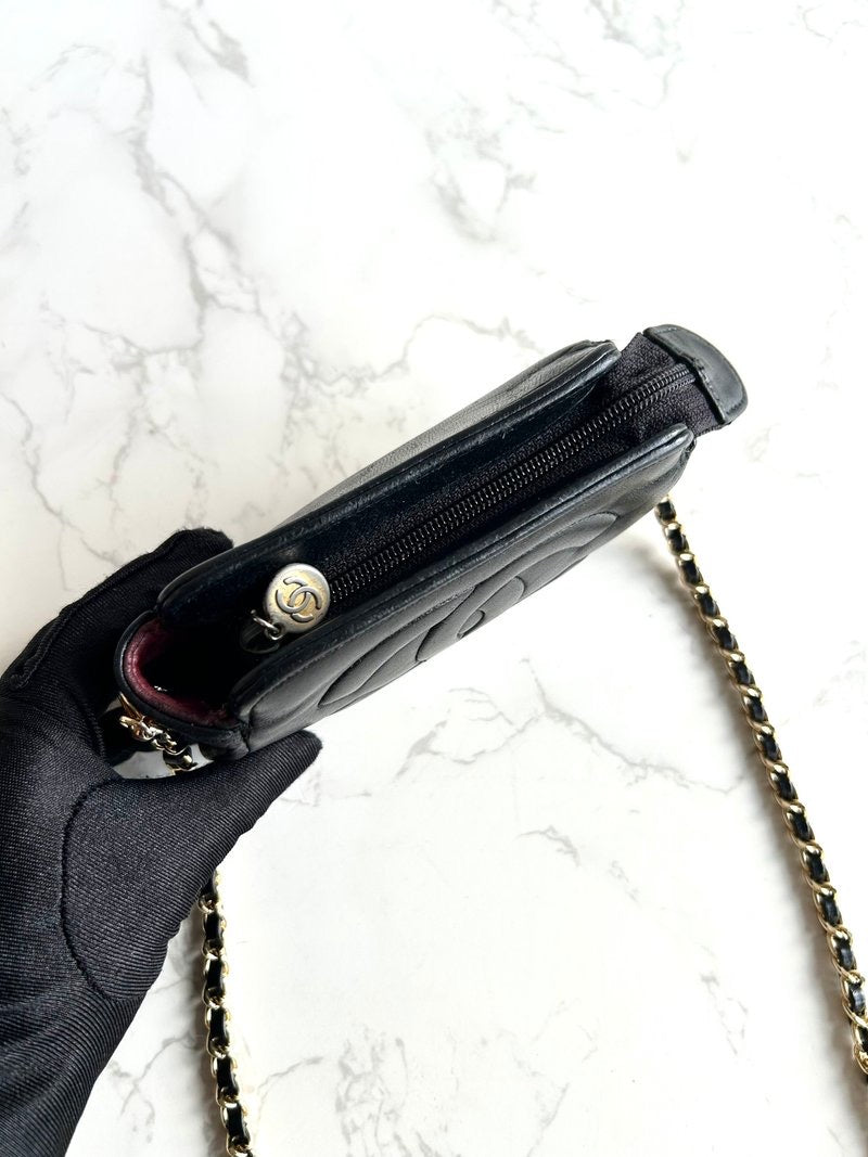 Chanel black leather second-hand bag crossbody bag shoulder bag side backpack second-hand bag