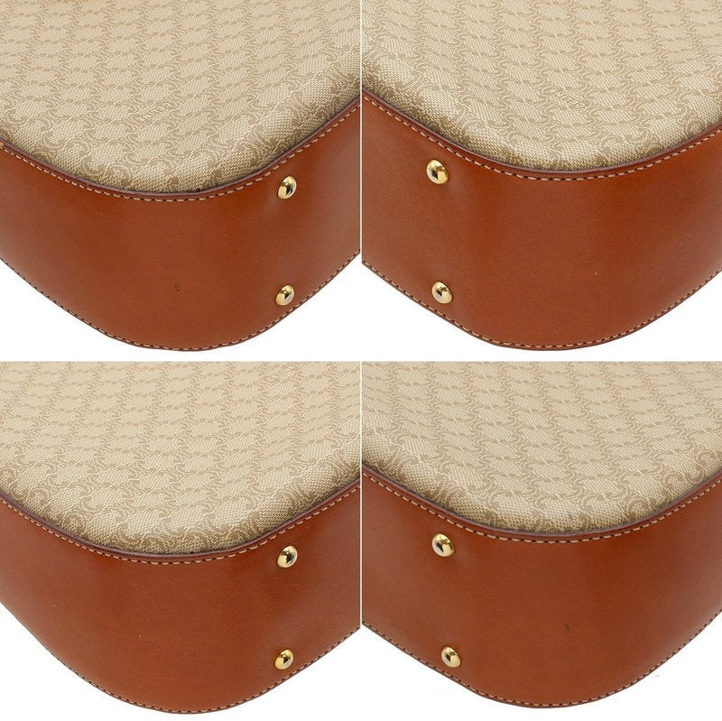 CELINE rare old flower patchwork leather saddle bag / side bag