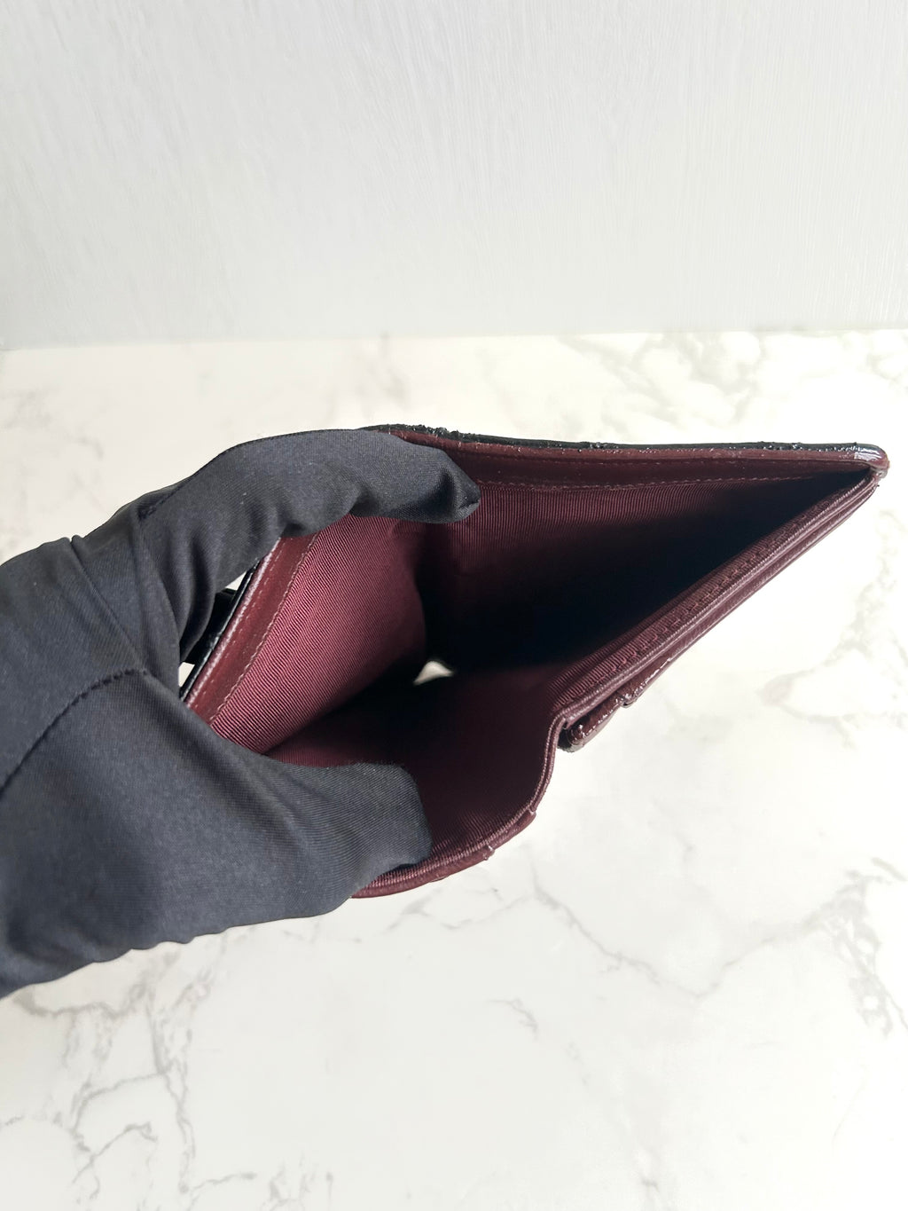 Chanel 黑色銀扣皮革長夾 錢包 皮夾 中古包