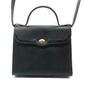 CHRISTIAN DIOR Rare Black Kelly Leather Side Bag/Messenger Bag/Handbag - Japanese Second-hand Vintage