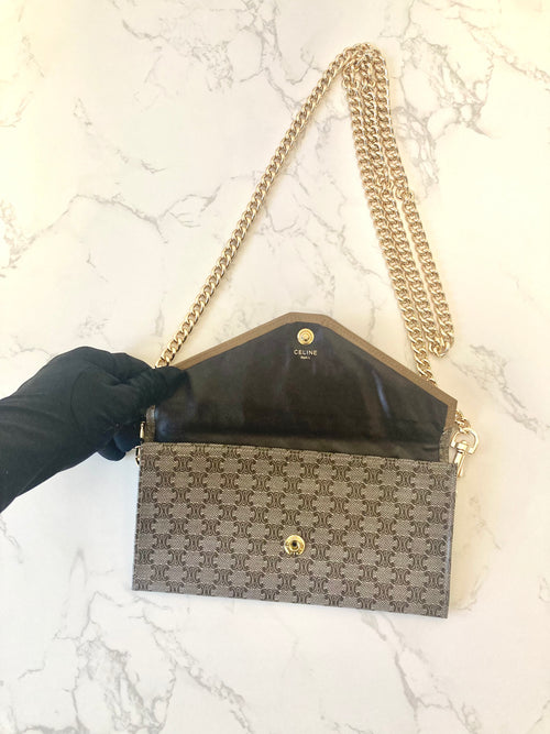 CELINE Envelope Mini Chain Pouch Bag (Add-on)