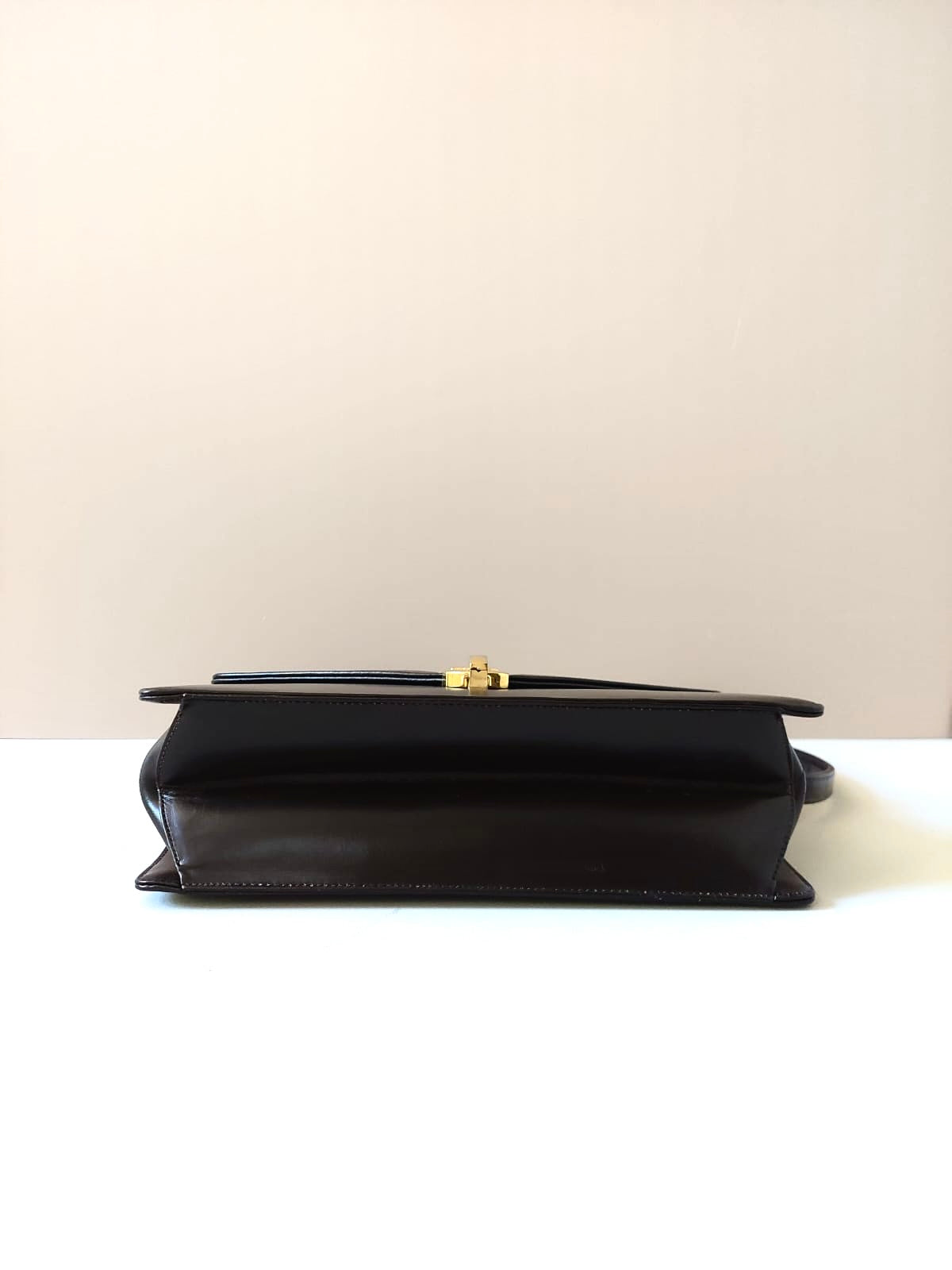 CHRISTIAN DIOR Rare Brown Leather Accordion/Envelope Bag/Shoulder Bag