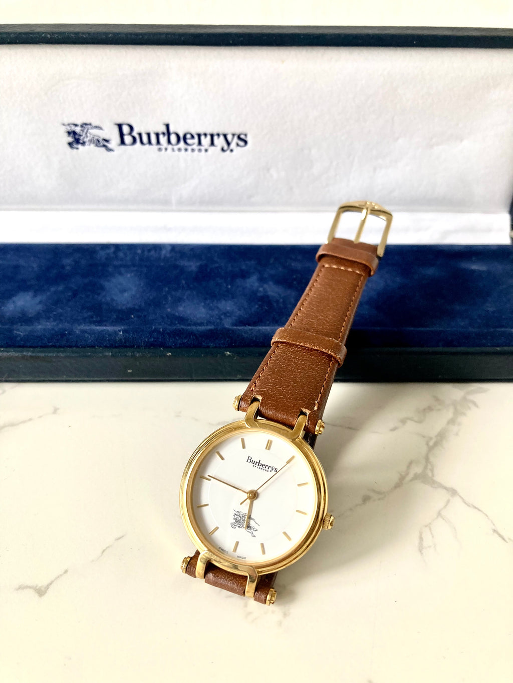 BURBERRYS Horse Carriage Classic Brown Leather Unisex Watch
