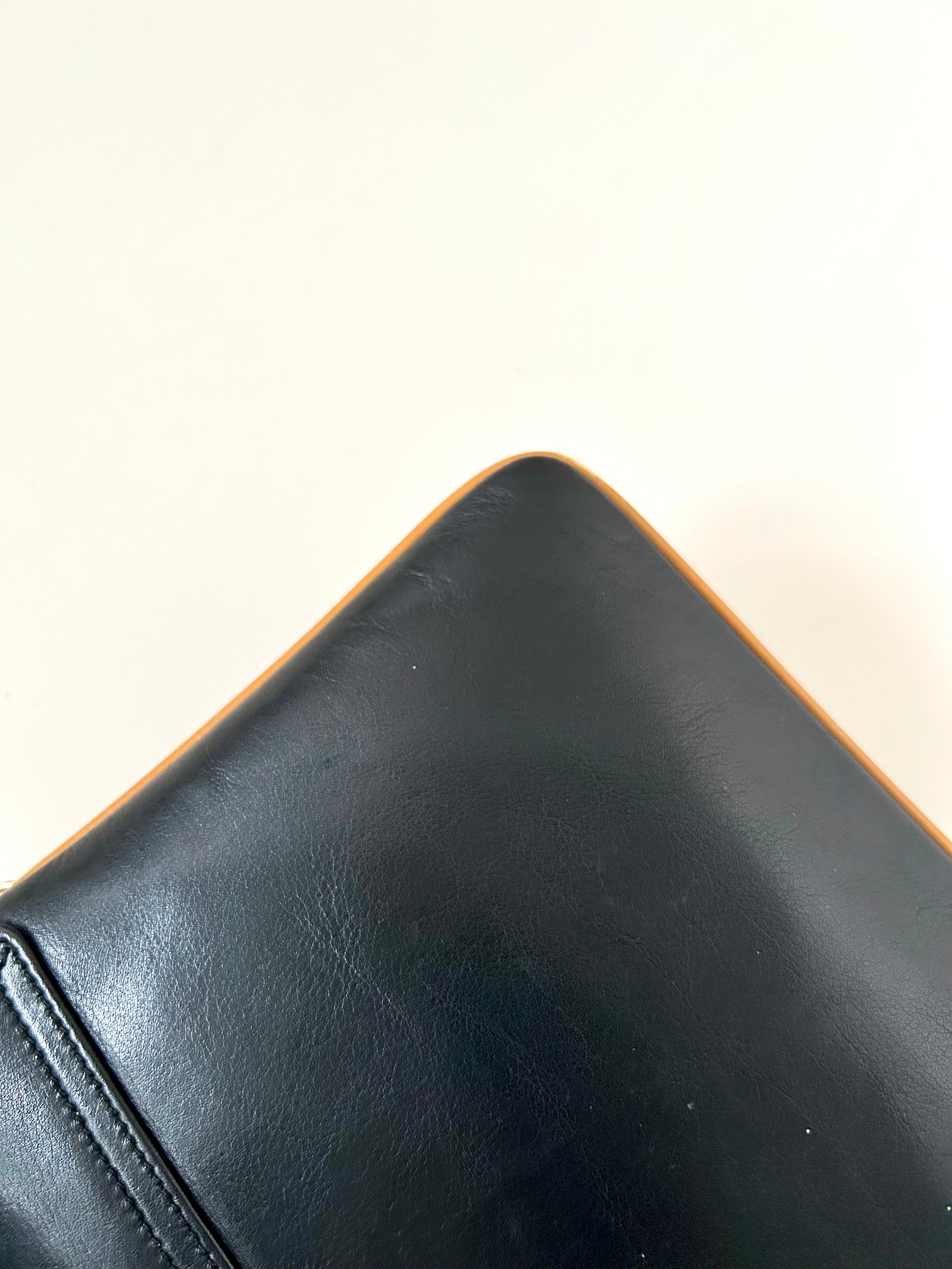 CELINE rare black carriage gold buckle side bag/clutch/crossbody bag