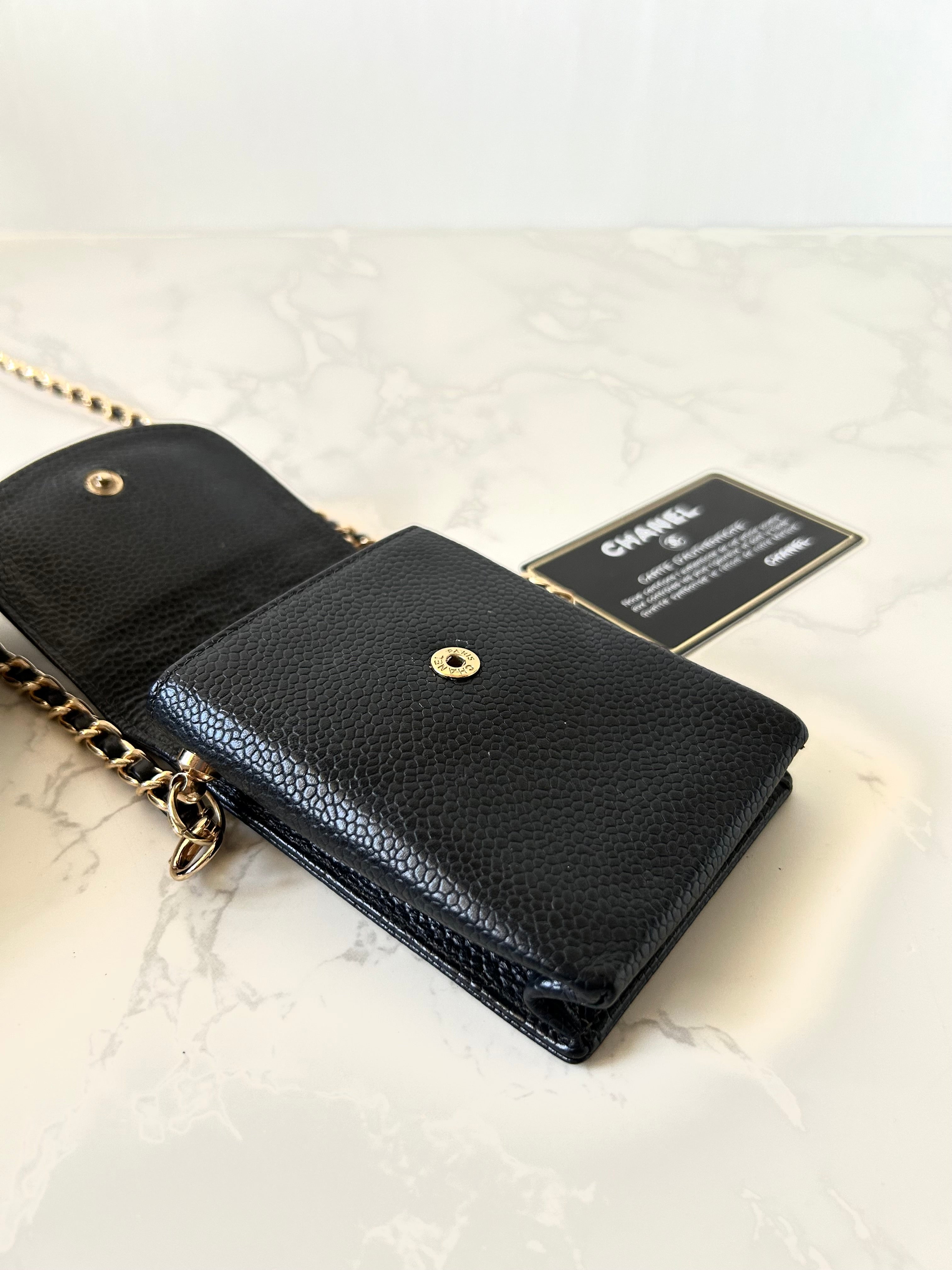 CHANEL Black Caviar Mini Crossbody Bag/Side Bag