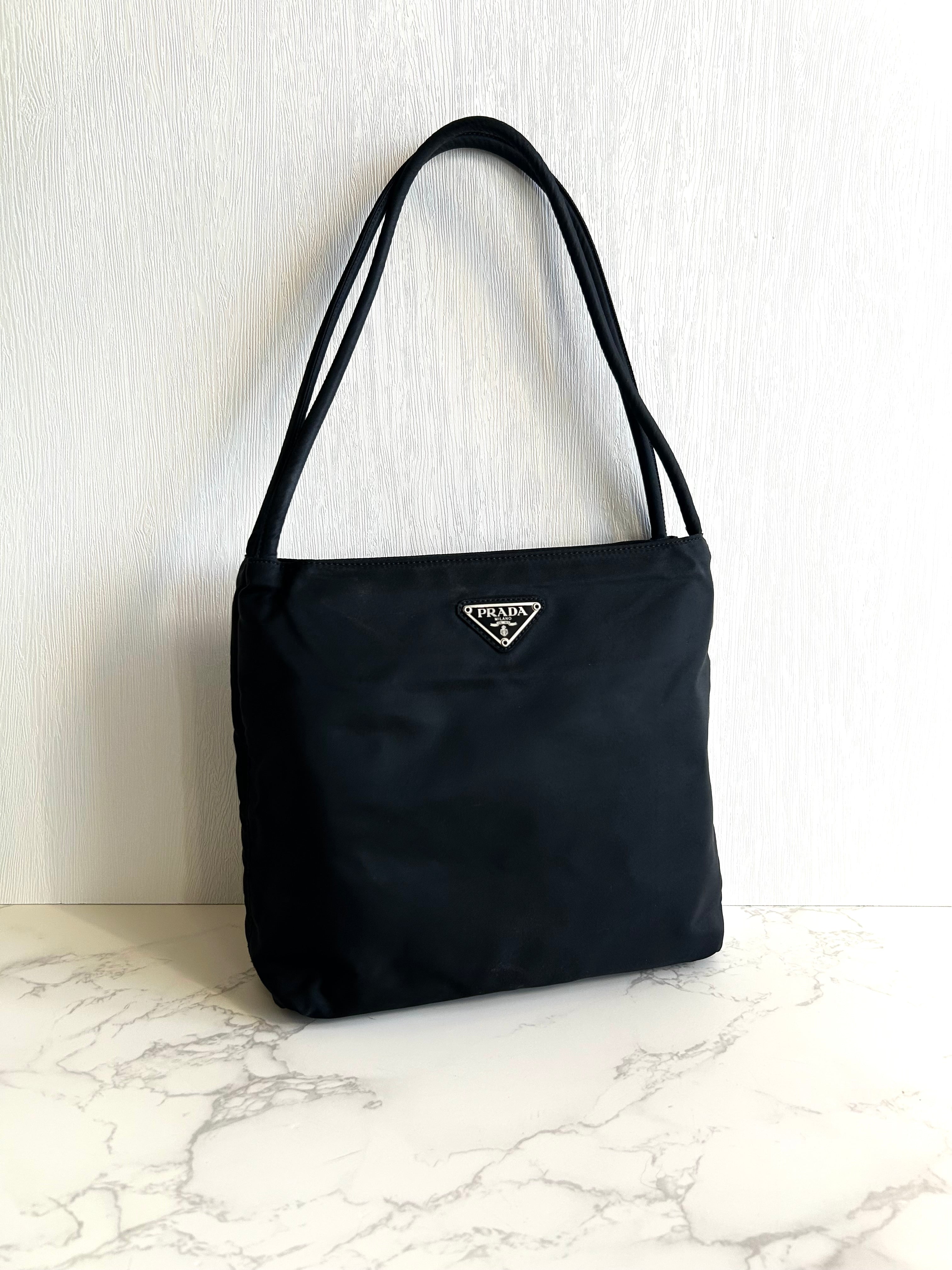 【LA LUNE】Second-hand Prada black shoulder bag/small tote bag