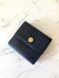 CHANEL Rare Black Cowhide Leather Gold Coin Short Wallet / Small Wallet - Japanese Second-hand Vintage
