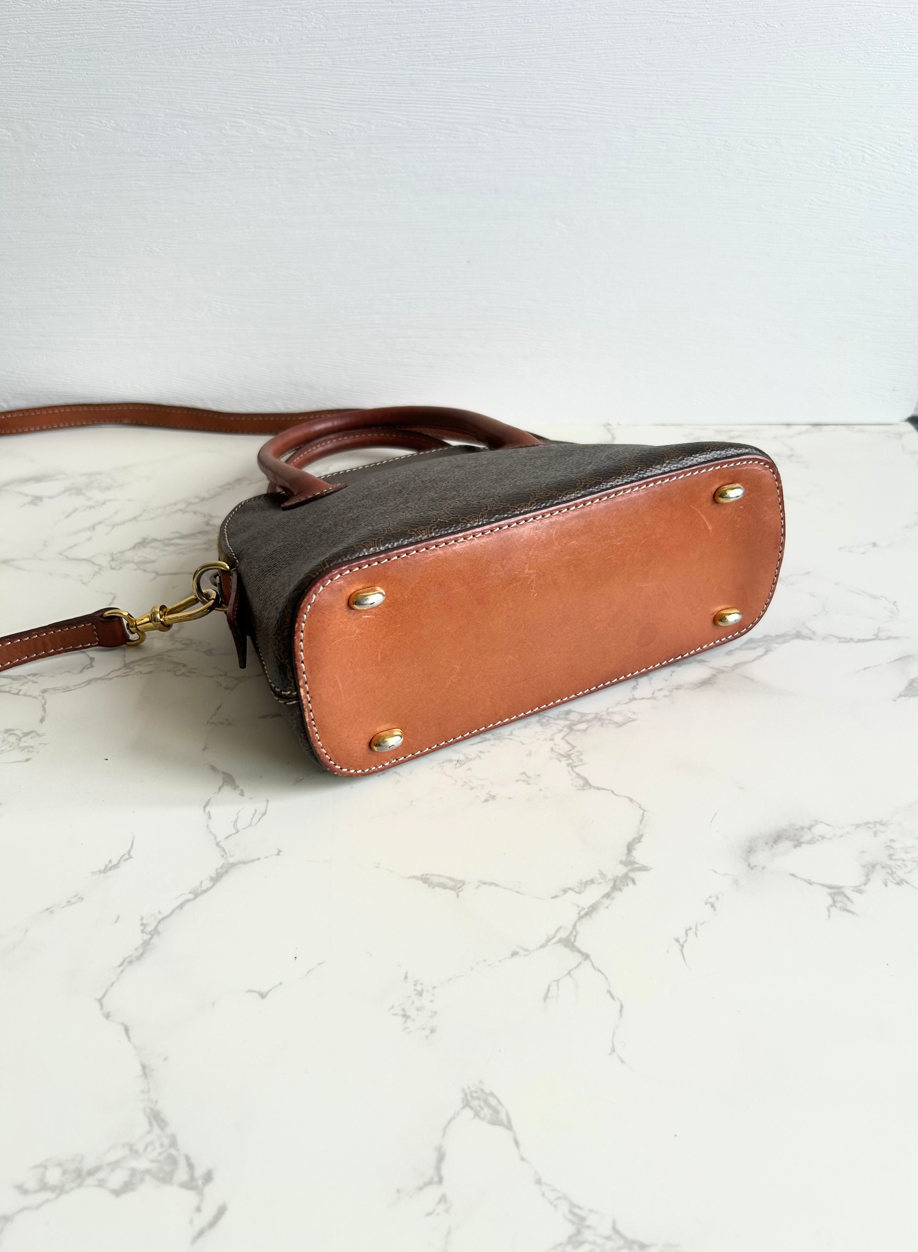 CELINE rare old flower small shell/side bag/oblique bag/handbag