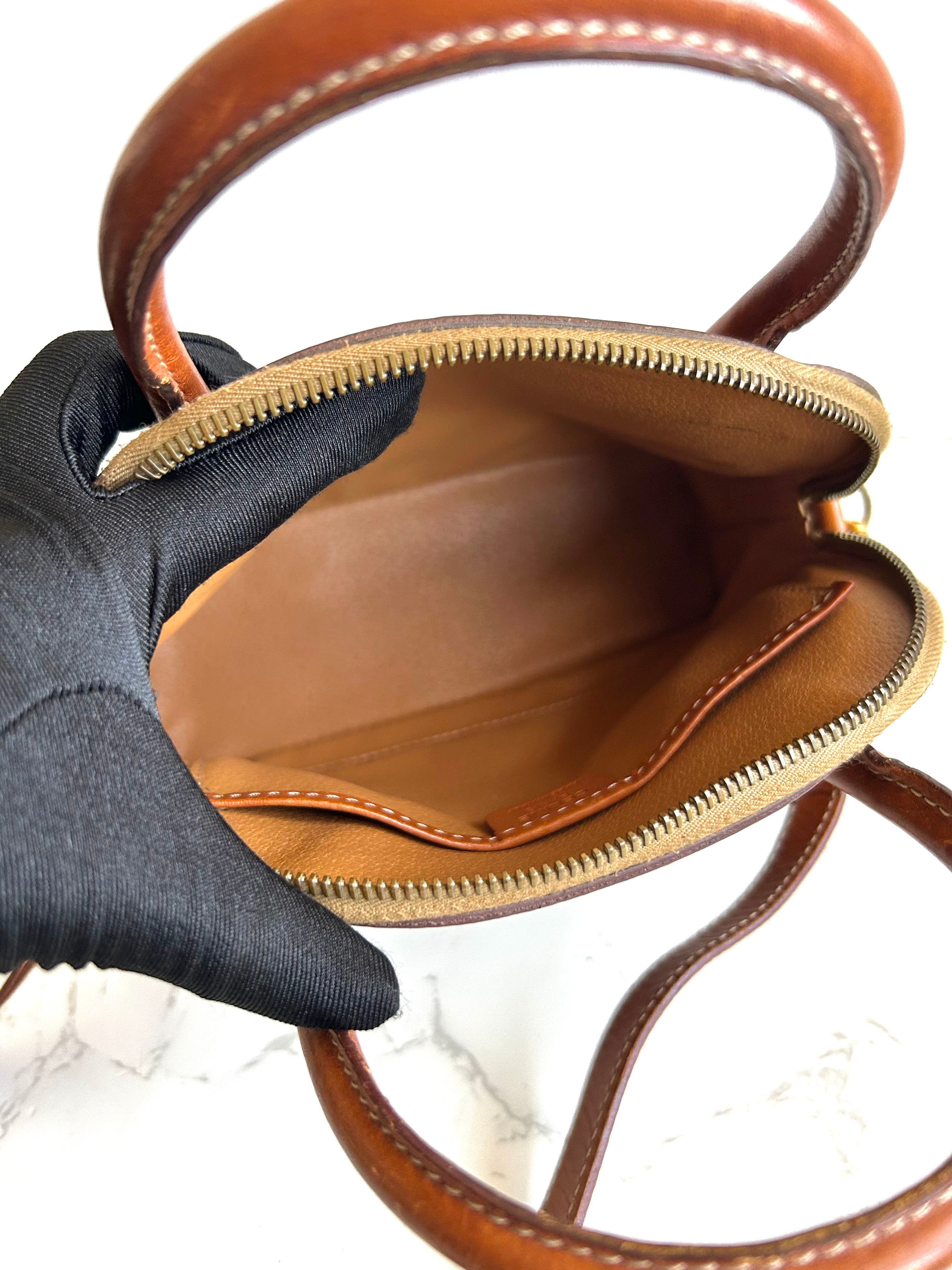 CELINE rare old flower small shell/side bag/oblique bag/handbag