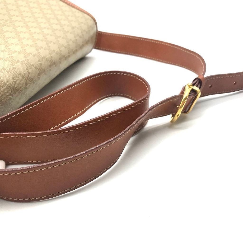 CELINE Rare Planet Beige Old Flower Tofu Bag/Side Bag/Messenger Bag