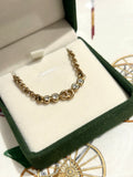 CHRISTIAN DIOR Water Diamond Gold Clavicle Necklace/Jewelry