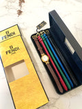 FENDI Brand New Full Set Watch with 5 Changeable Leather Straps