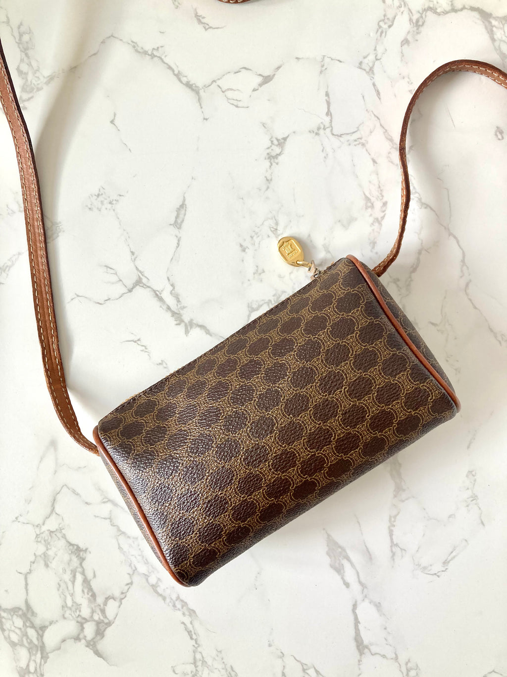 CELINE Rare Macadam Monogram Mini Crossbody