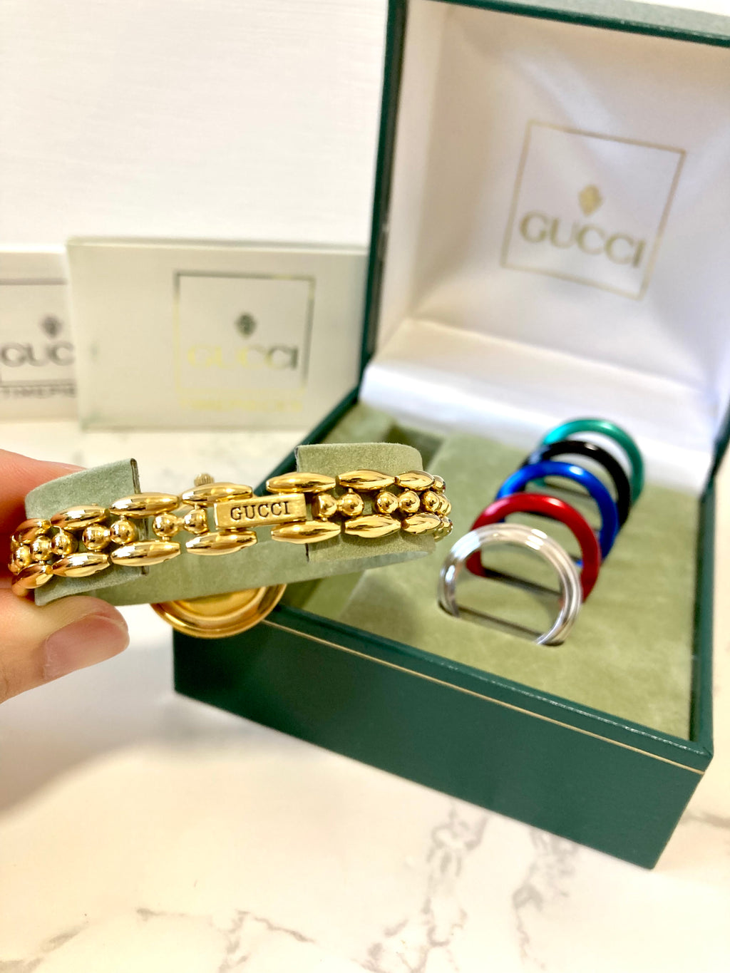 GUCCI Full Set Women's Quartz Watch Gift Box