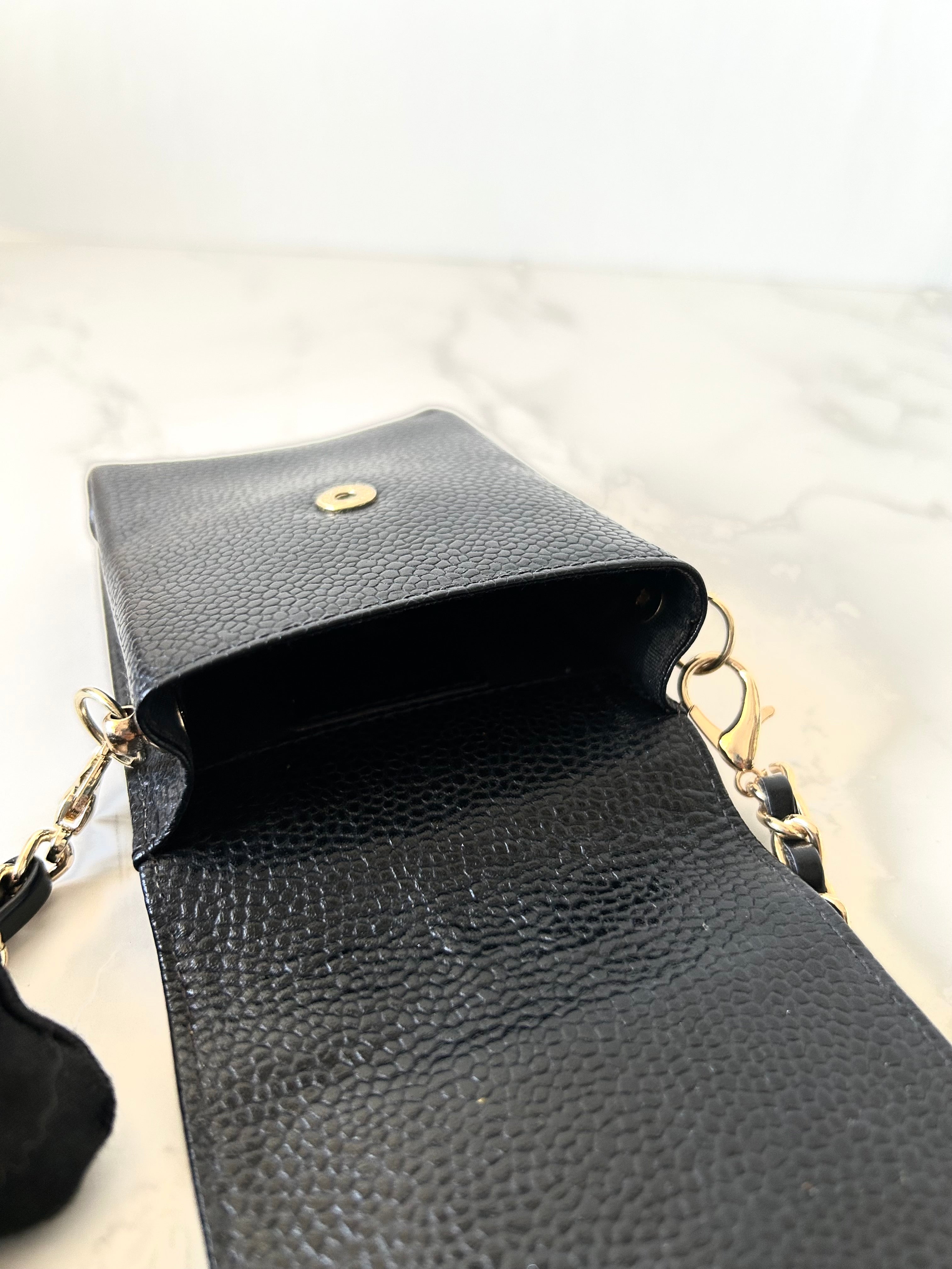 CHANEL Black Caviar Mini Crossbody Bag/Side Bag